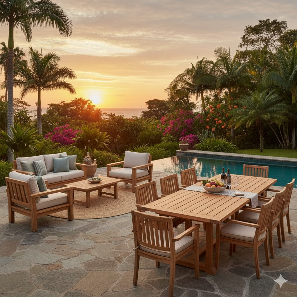 URBAN 3+1+1  Seater TEAK Wood Sofa