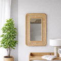 Modern Natural Cane Frame Wall Décor Mirror