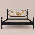 Kingsley Solid Wood Bed with Upholstered Headboard