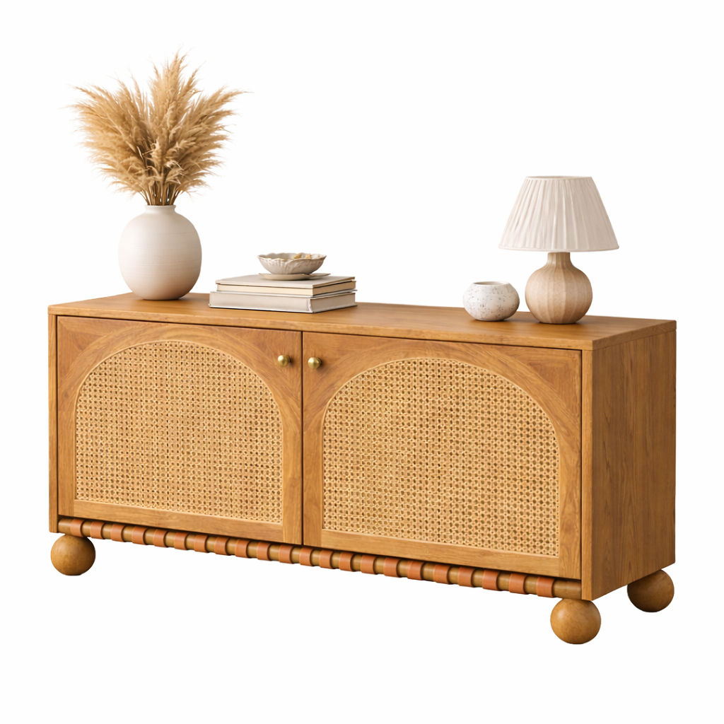 Valencia Rattan Buffet Cabinet Dining Room | Mamta Handicraft