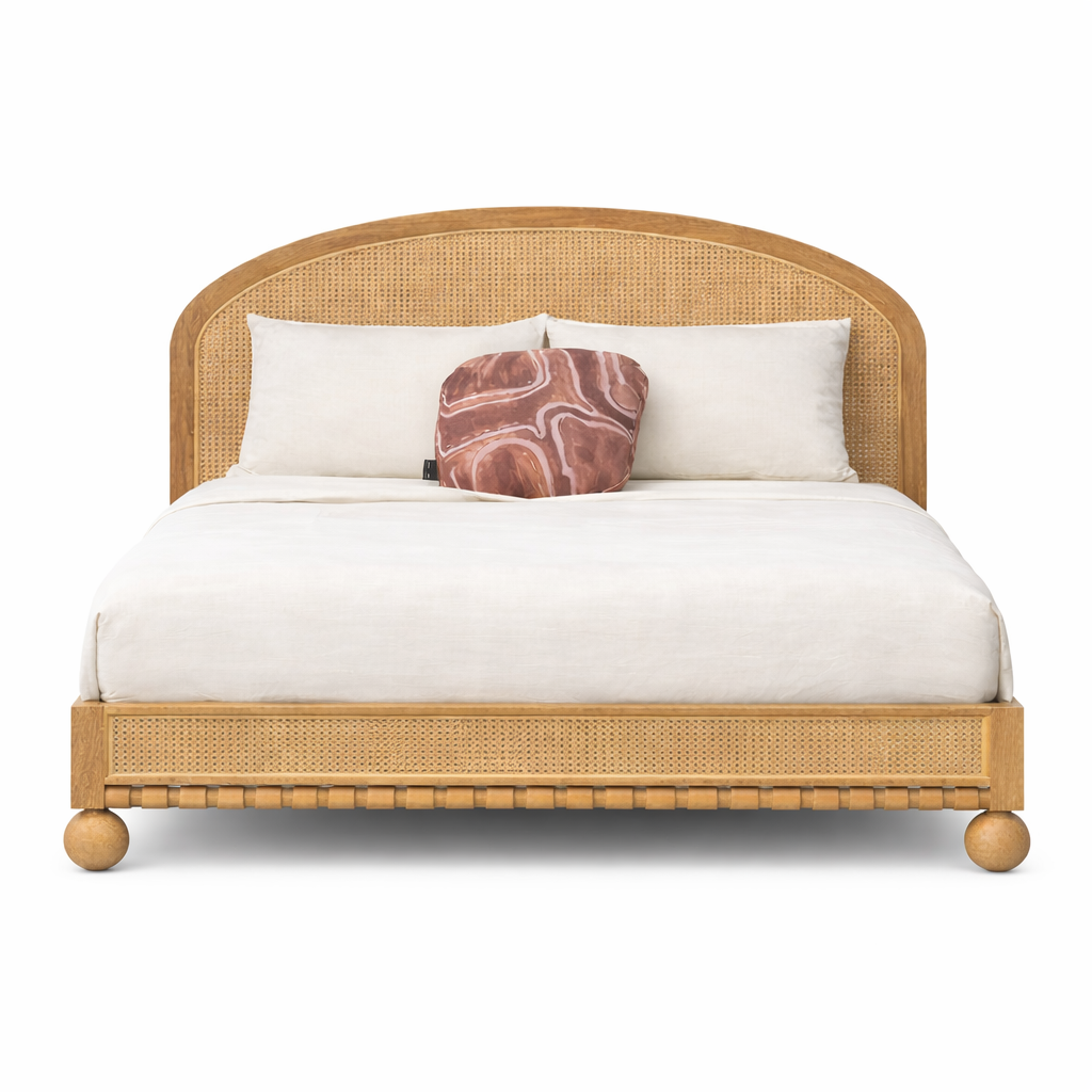 Valencia Rattan Bed Side View | Mamta Handicraft