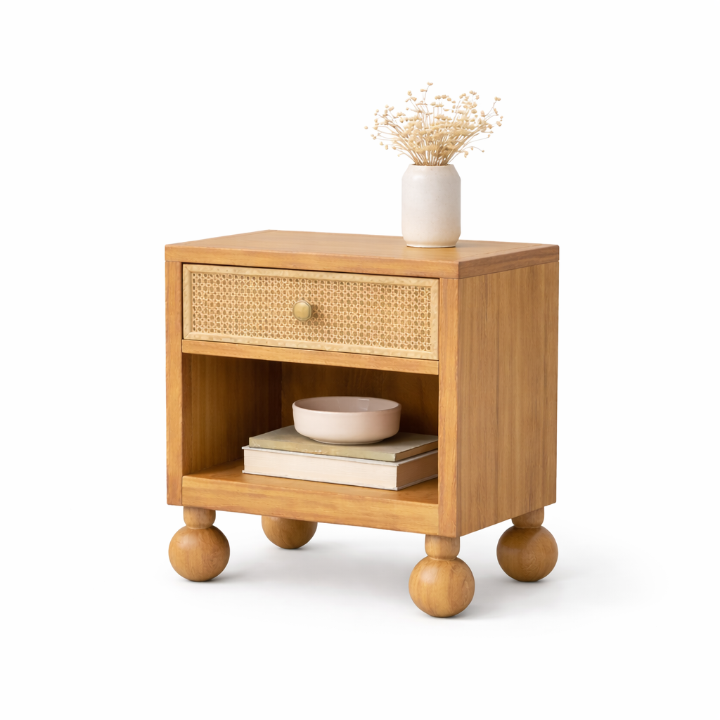 Valencia Rattan Nightstand Bedroom | Mamta Handicraft