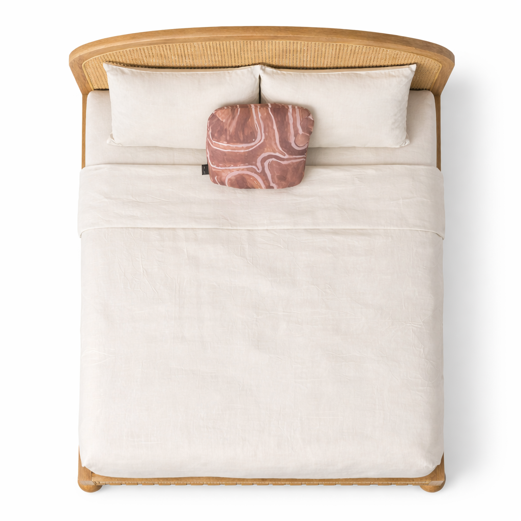 Valencia Rattan Bed Headboard Detail | Mamta Handicraft