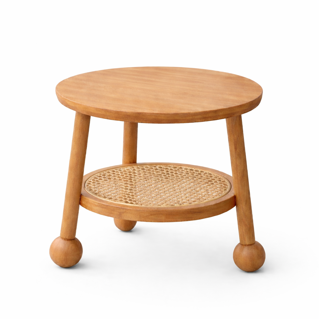 Valencia Rattan Round End Table Lifestyle | Mamta Handicraft