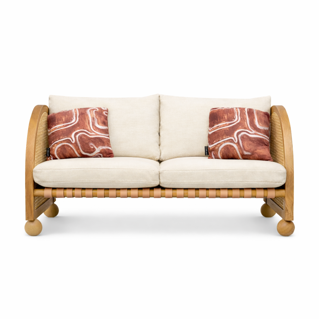 Valencia Rattan 2 Seater Sofa Living Room | Mamta Handicraft