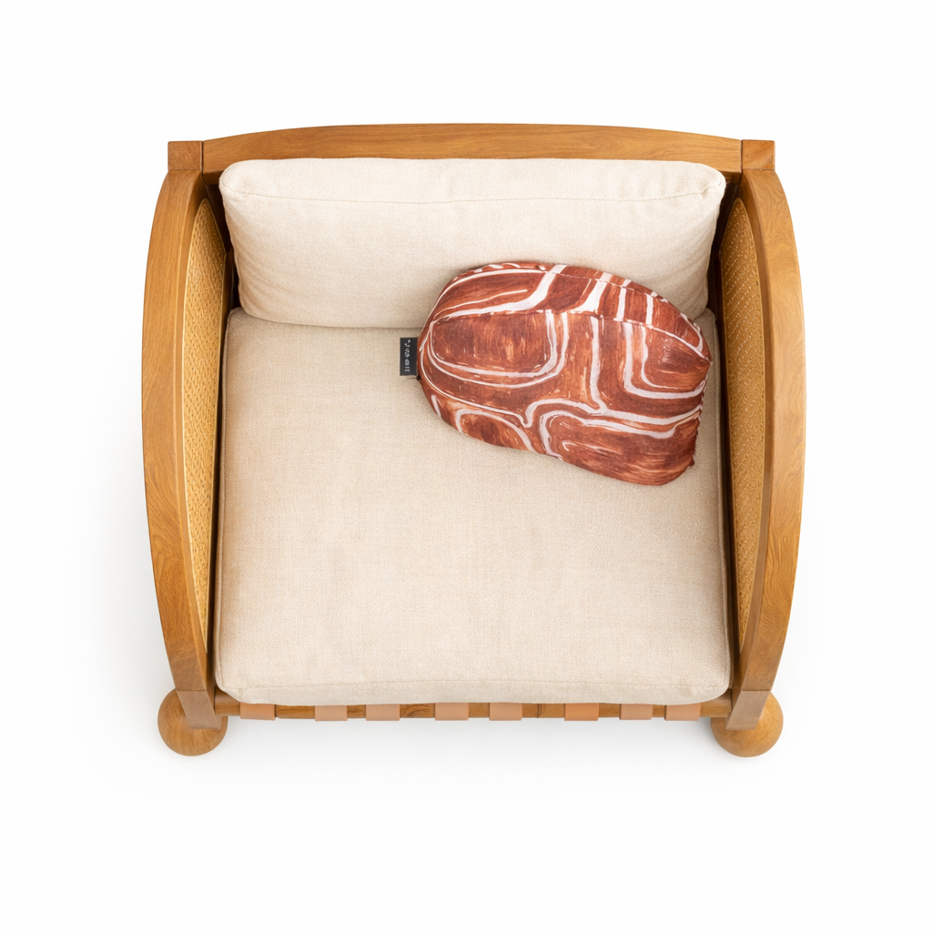 Valencia Rattan 1 Seater Sofa Living Room | Mamta Handicraft
