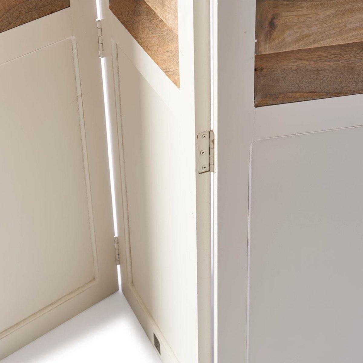 Riviera Maison Pacifica Room Divider - Mango Wood - White