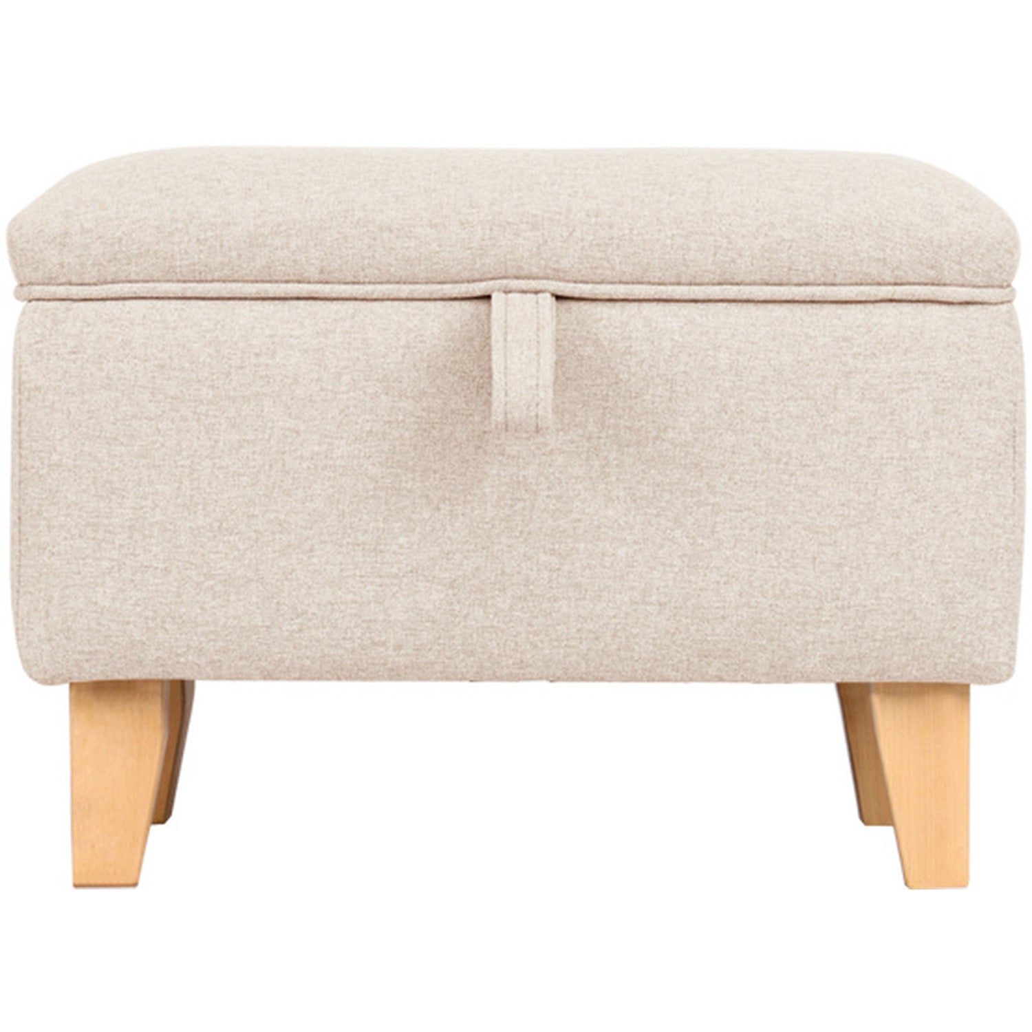 Fabric Upholstered Storage Ottoman Box Entryway Footstools
