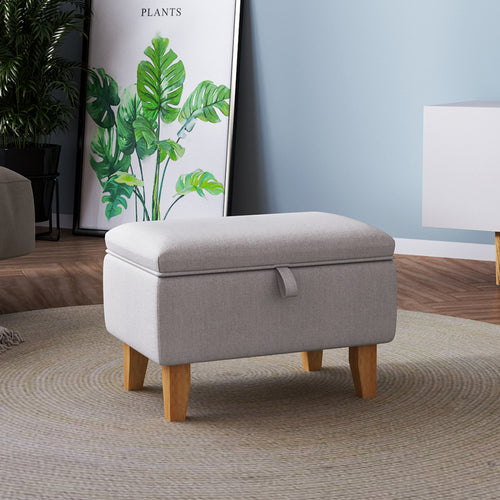 {"alt" => "Fabric Upholstered Storage Ottoman Box Entryway Footstools"}