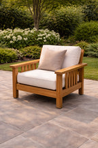 Urban Teak Wood Single Sofa Seat Detail | Mamta Handicraft