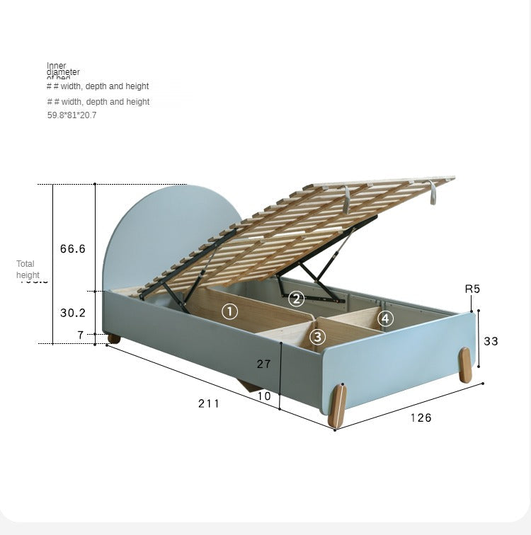 Beech solid wood Bed