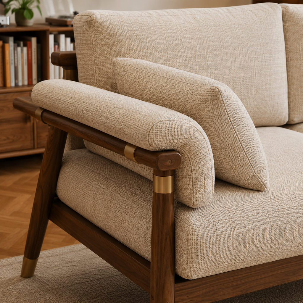 Milano Italian 3 Seater Sofa Front View | Mamta Handicraft