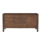 Indiana Scalloped Edge Solid Wood Sideboard – Modern Storage Cabinet