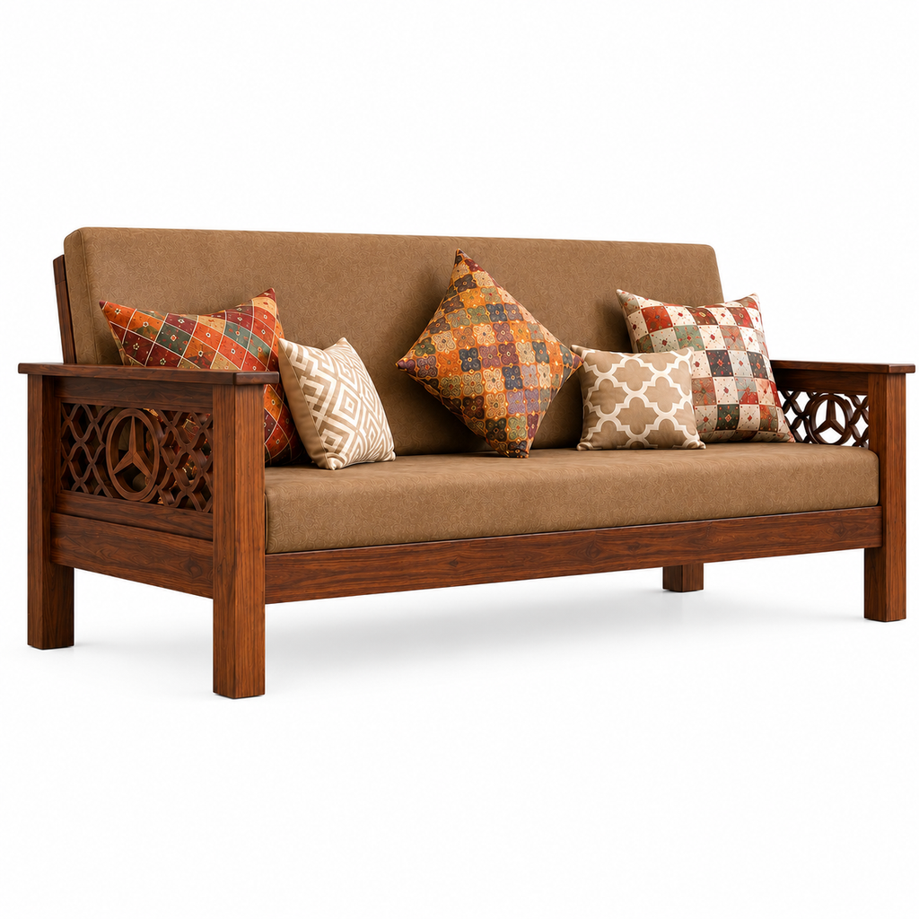 Elite Benz Solid Wood Sofa Back View | Mamta Handicraft