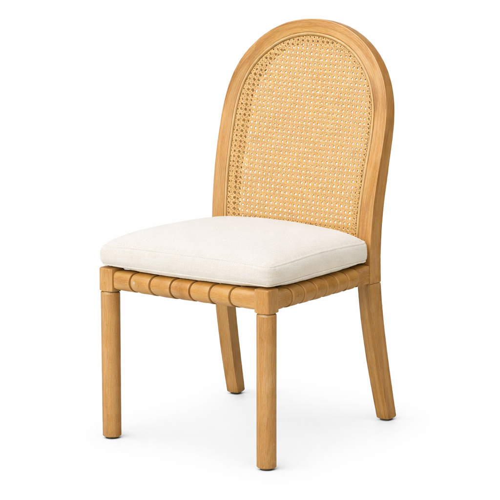 Valencia Rattan Dining Chair Side View | Mamta Handicraft