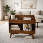 Indiana Scalloped Bookrack Front View | Mamta Handicraft
