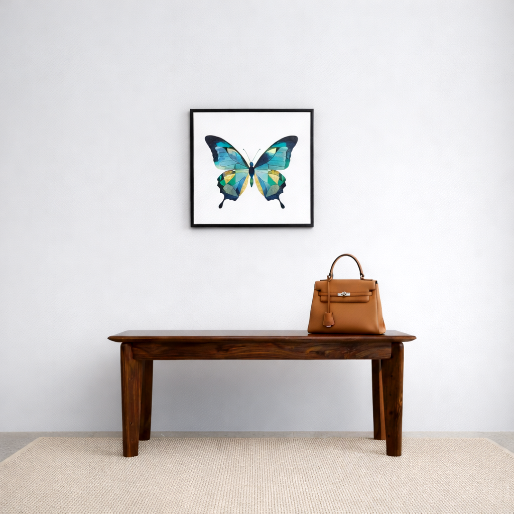 Sheesham Wood Bench Honey Front View | Mamta Handicraft