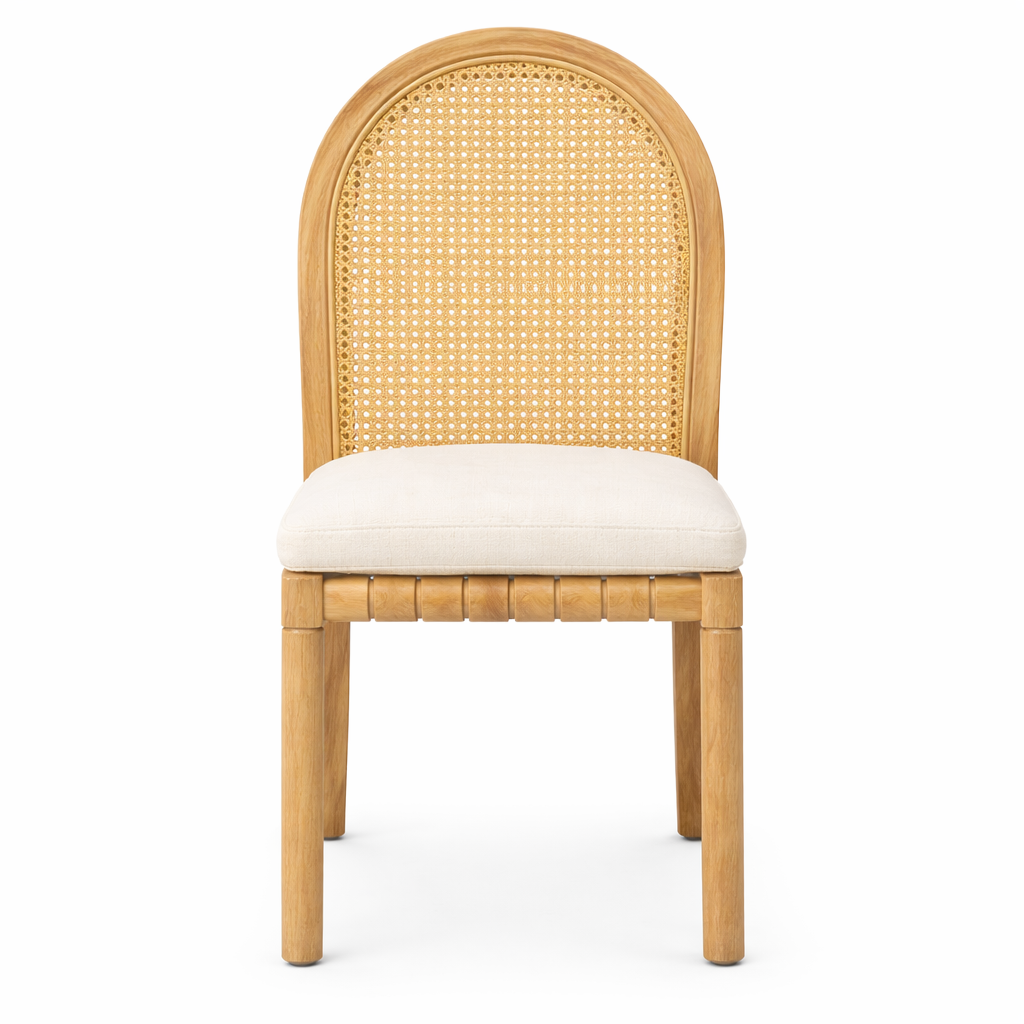 Valencia Rattan Dining Chair Back View | Mamta Handicraft