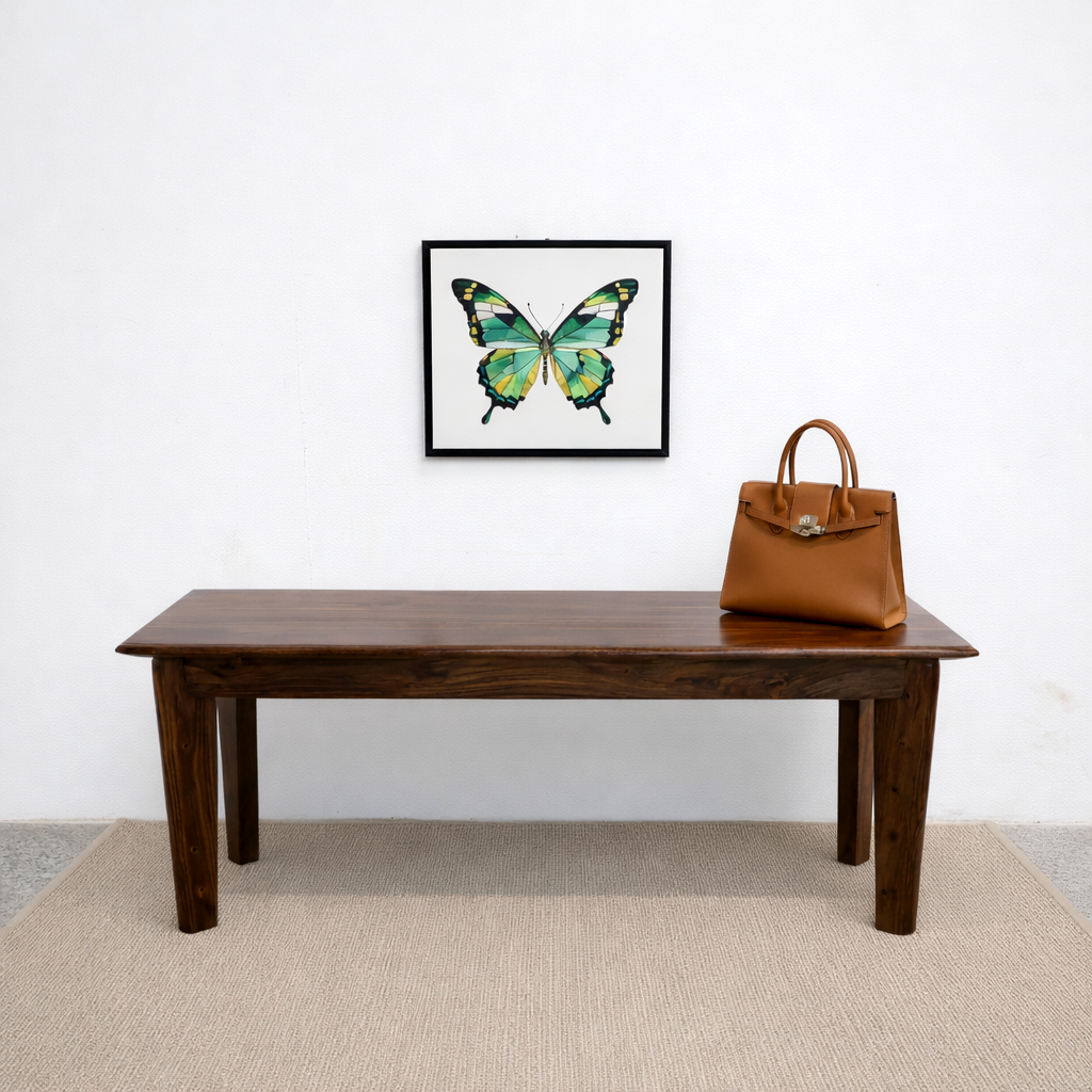 Urban Living Solid Sheesham Wood Bench Honey Finish | Mamta Handicraft