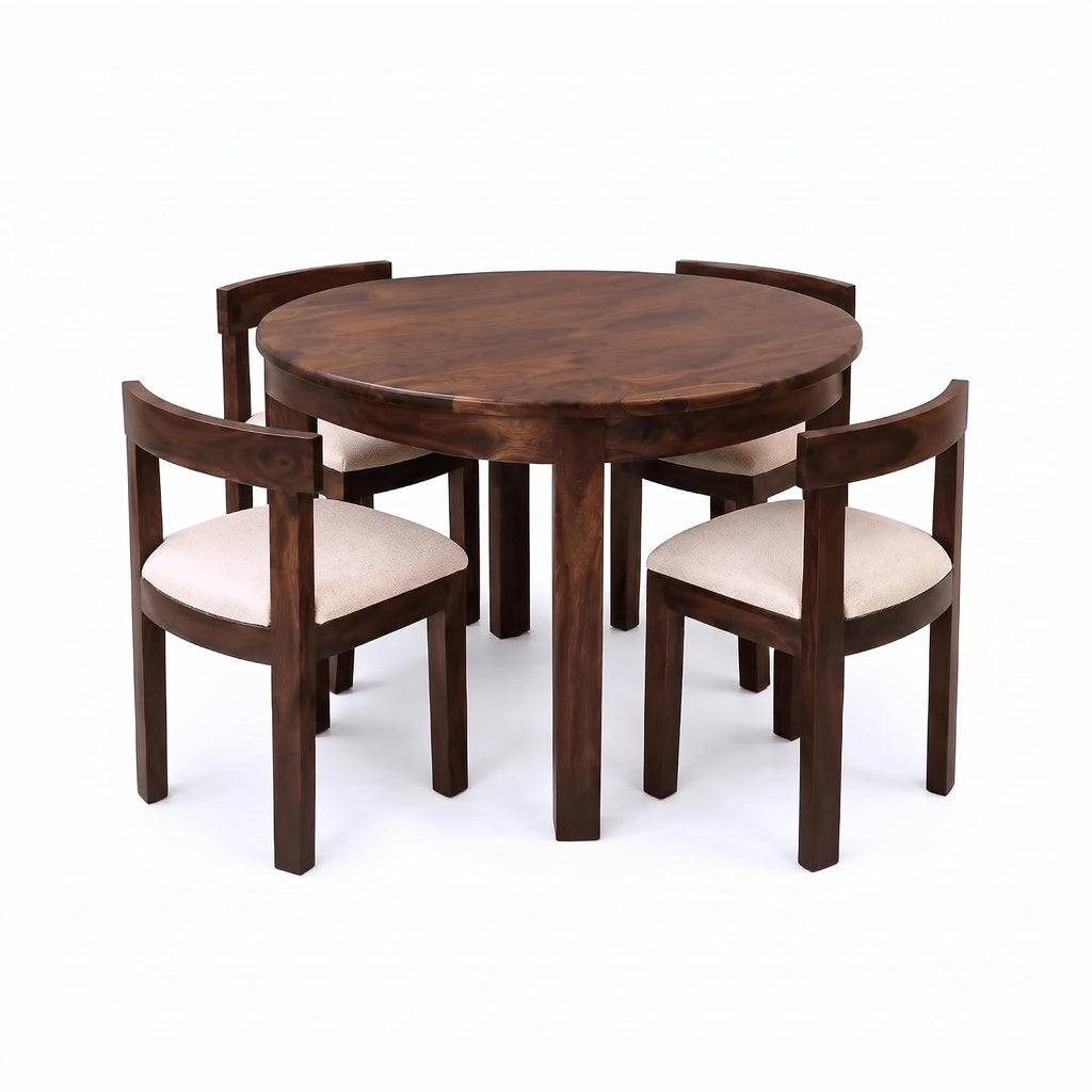 Velmora Solid Sheesham Wood Dining Table Set