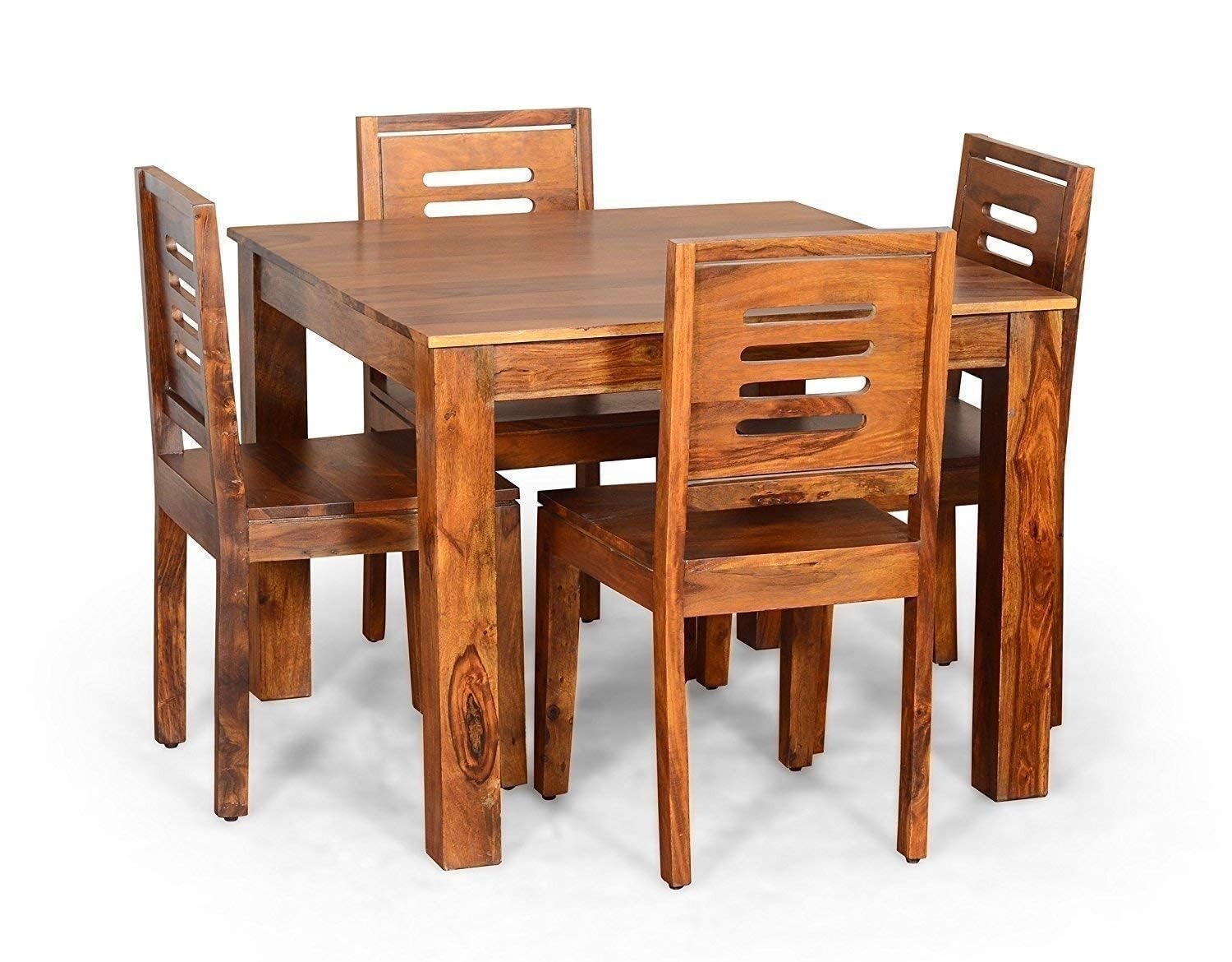 Elegant Sheesham Wood 4-Seater Dining Set