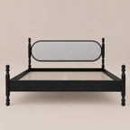 Kingsley Solid Wood Bed with Upholstered Headboard
