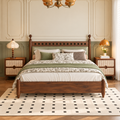Bellanca Mid-Century Modern Solid Wood Bed – Without Storage