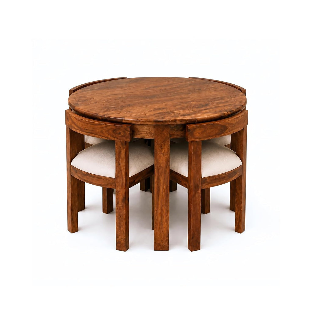 Velmora Solid Sheesham Wood Dining Table Set