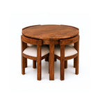 Velmora Solid Sheesham Wood Dining Table Set