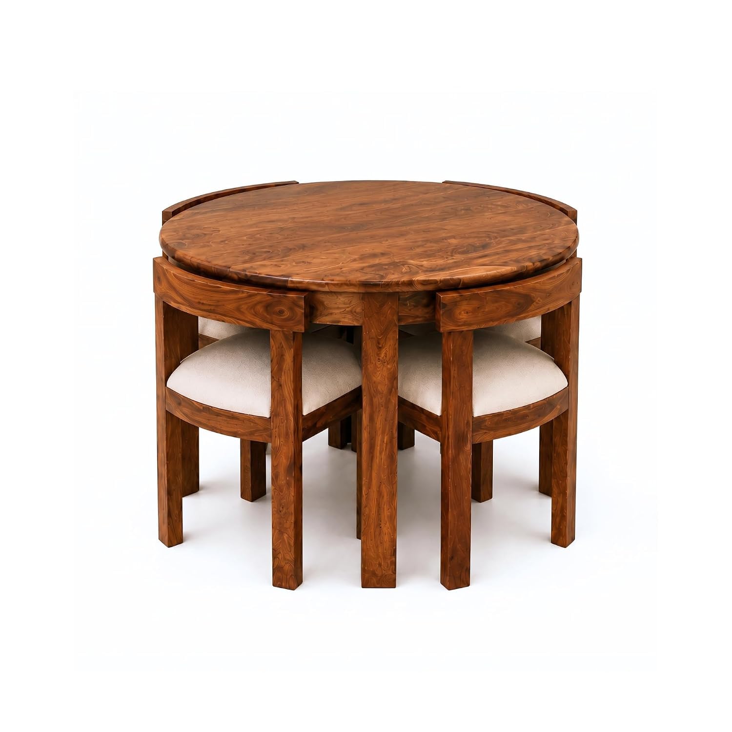 Velmora Solid Sheesham Wood Dining Table Set