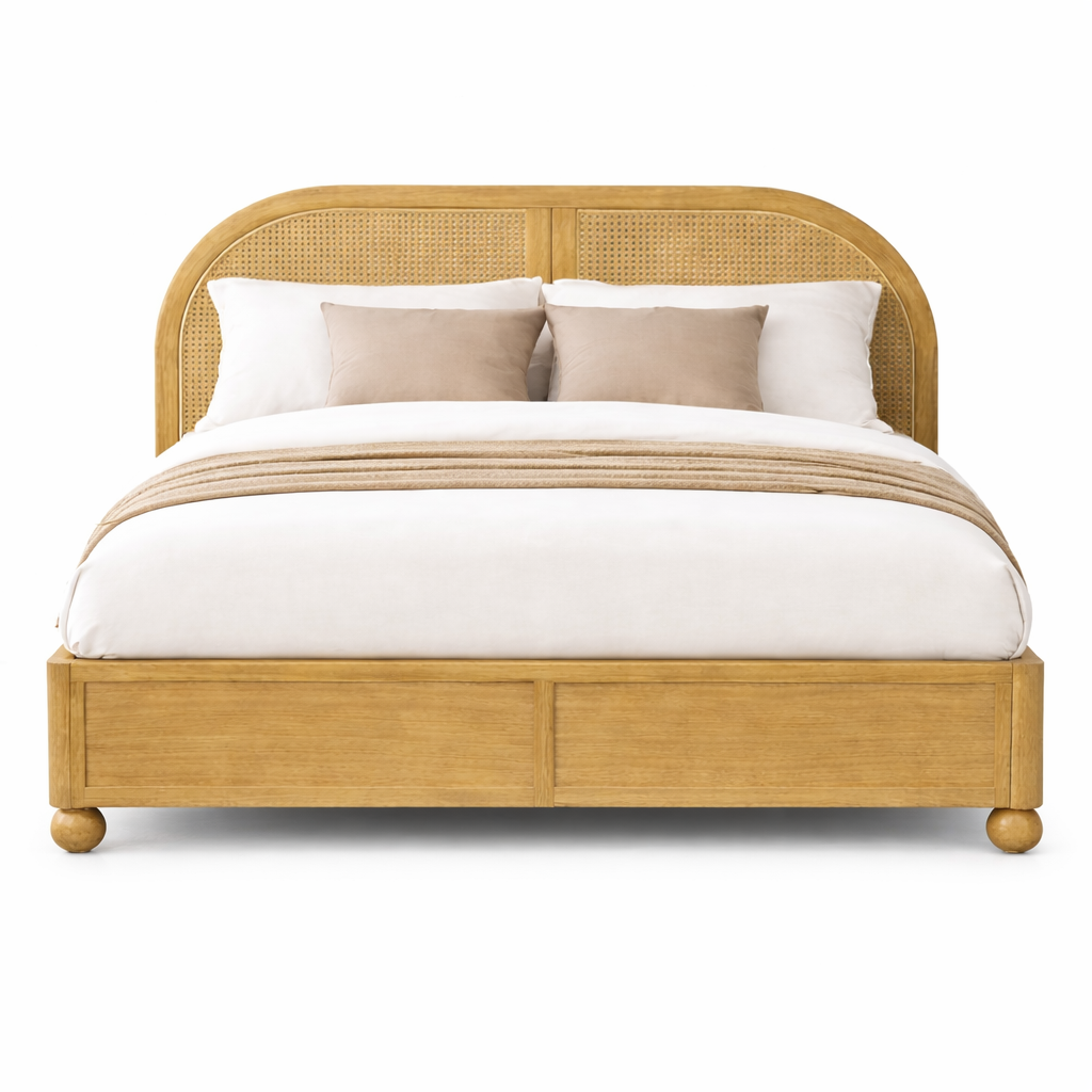 Valencia Rattan Hydraulic Bed Bedroom | Mamta Handicraft