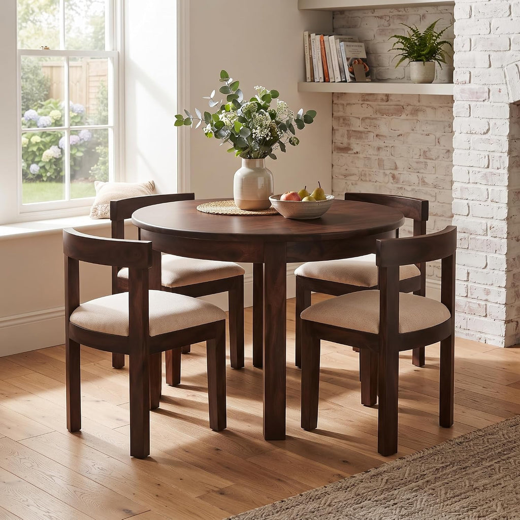 Velmora Solid Sheesham Wood Dining Table Set