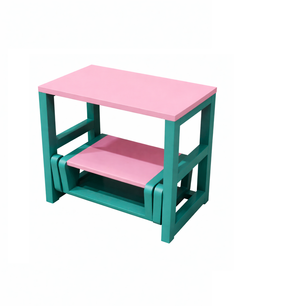 Solid Wood Foldable Step Stool 3-in-1 Lifestyle | Mamta Handicraft