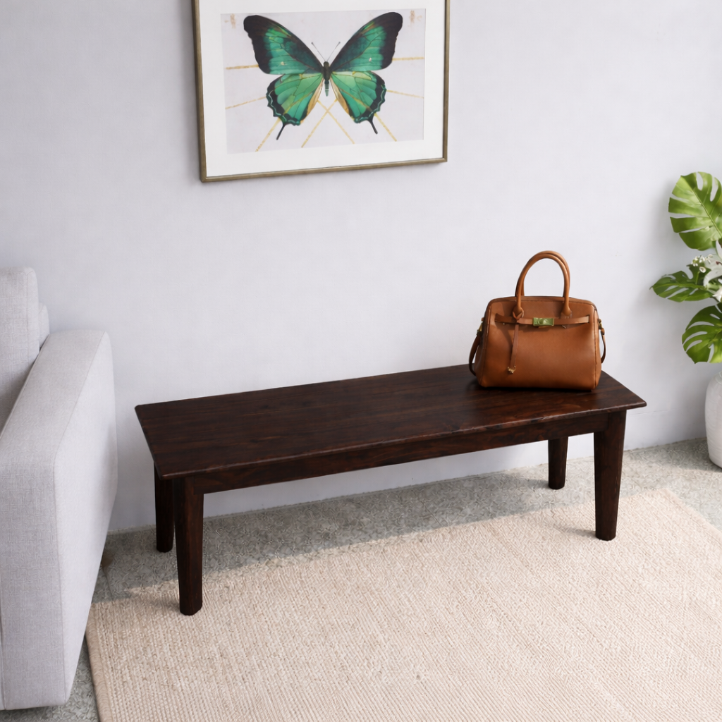 Sheesham Wood Bench Seat Detail | Mamta Handicraft