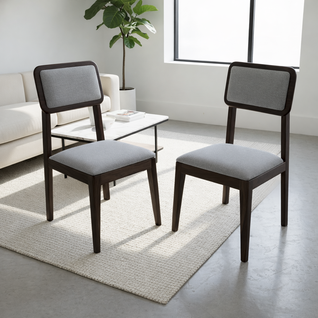 Urban Living Solid Sheesham Wood Comfort Chair Set of 2