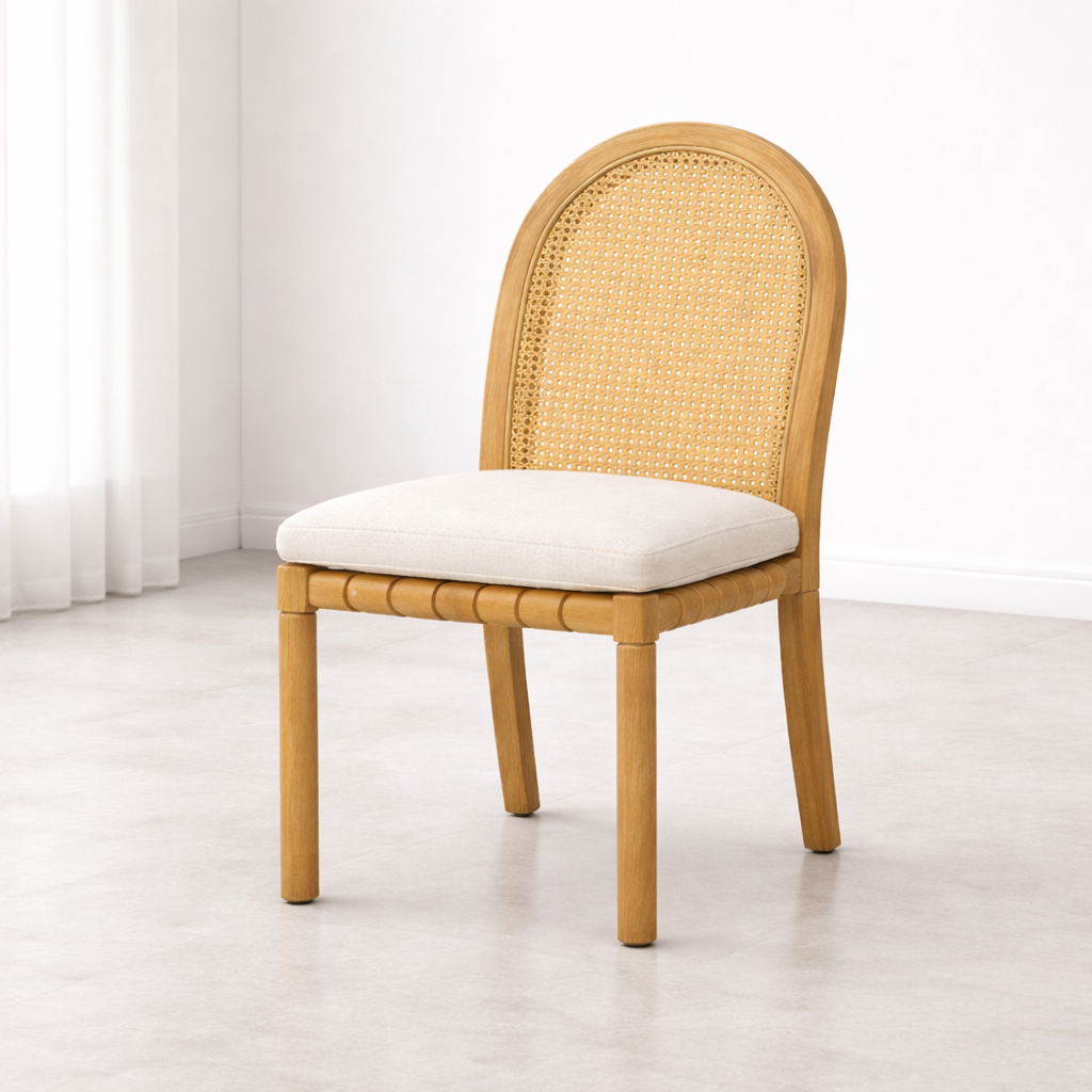 Valencia Rattan Oval Back Dining Chair Set of 2 | Mamta Handicraft