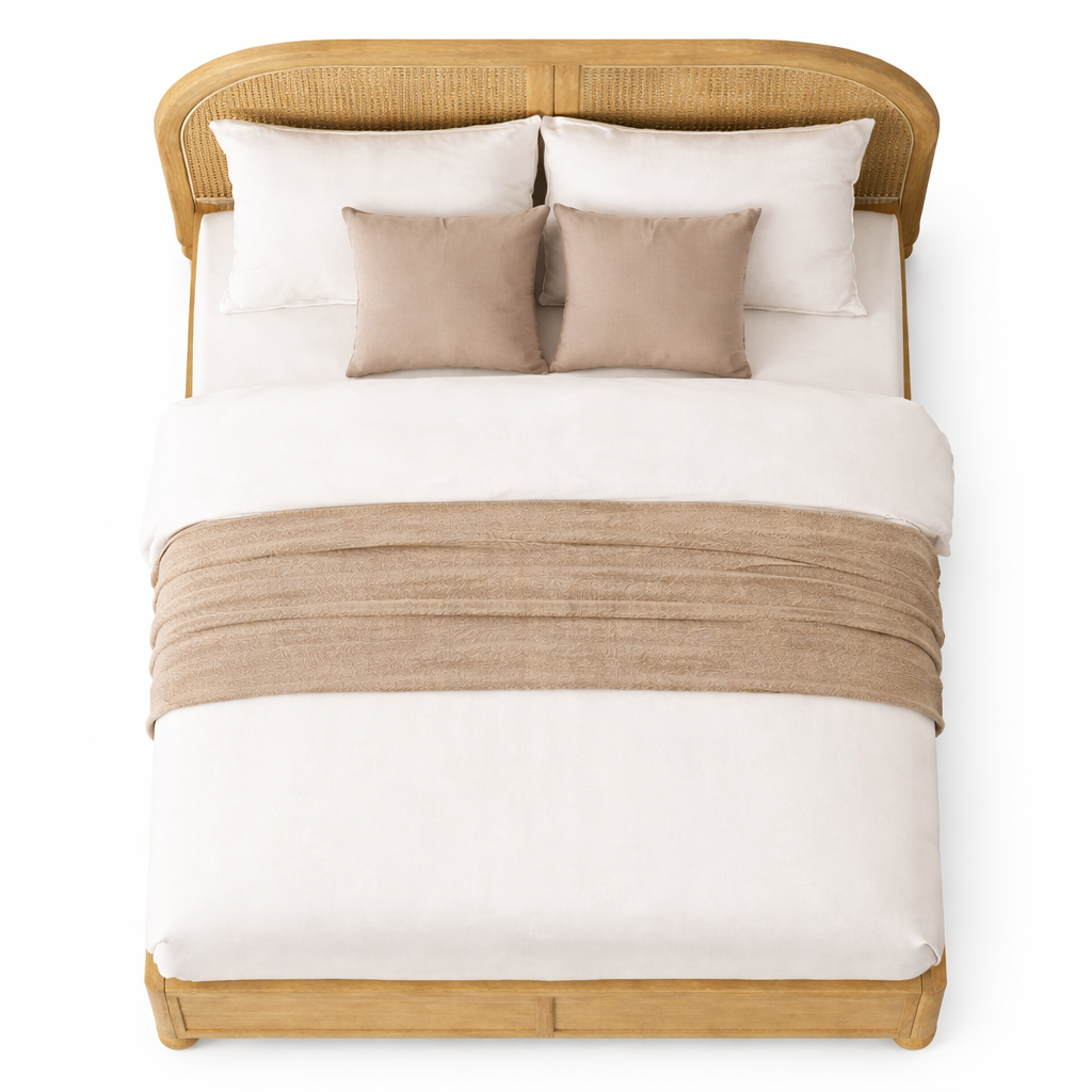 Valencia Rattan Hydraulic Bed Rattan Detail | Mamta Handicraft