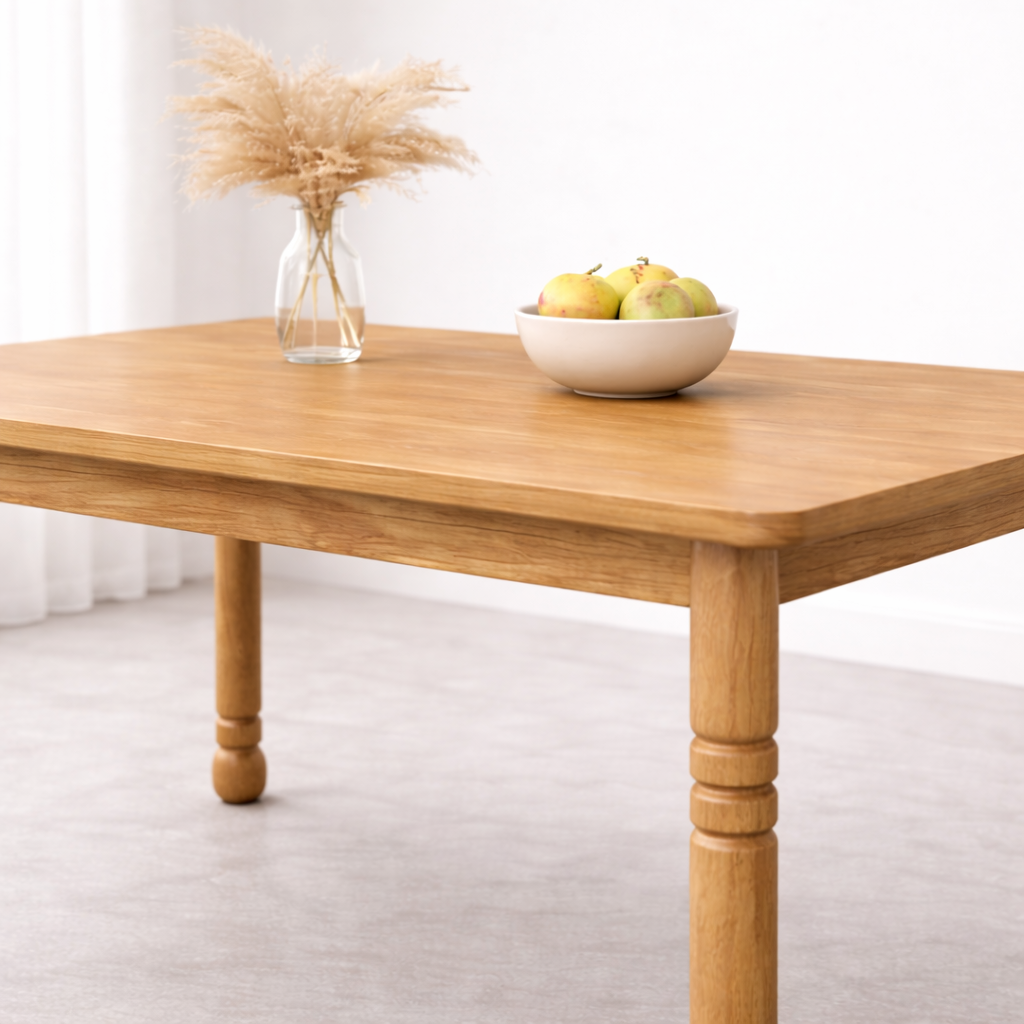 Valencia Solid Wood 6 Seater Dining Table Lifestyle | Mamta Handicraft
