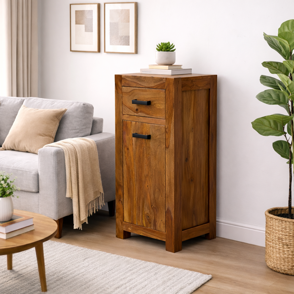 Sierra Tall Side Cabinet Bedroom | Mamta Handicraft