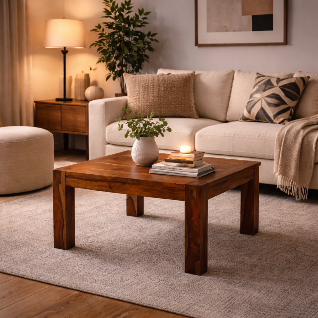 Sierra Sheesham Wood Square Coffee Table