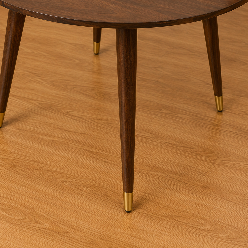 Ashton Solid Wood Rattan Cane Round Dining Table Set-4 Seater  
