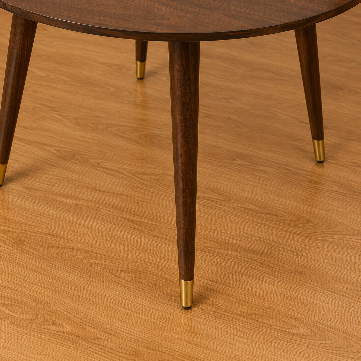 Ashton Solid Wood Rattan Cane Round Dining Table Set-4 Seater  