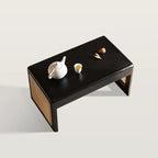 All-in-one Rattan End Table Snack Side Table