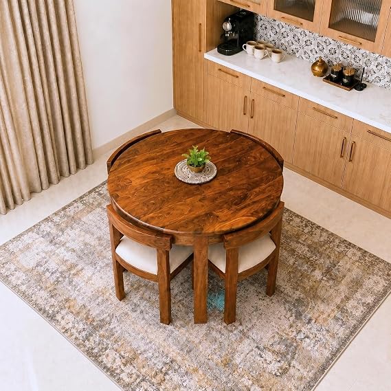 Velmora Solid Sheesham Wood Dining Table Set