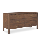 Indiana Scalloped Edge Solid Wood Dresser – Modern Storage Cabinet