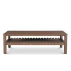 Indiana Scalloped Edge Solid Wood Coffee Table – Modern