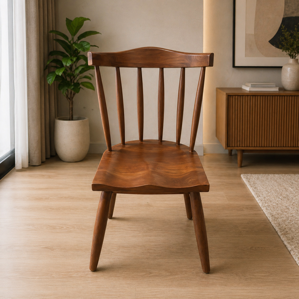 Spindle-Back Chair Front View | Mamta Handicraft