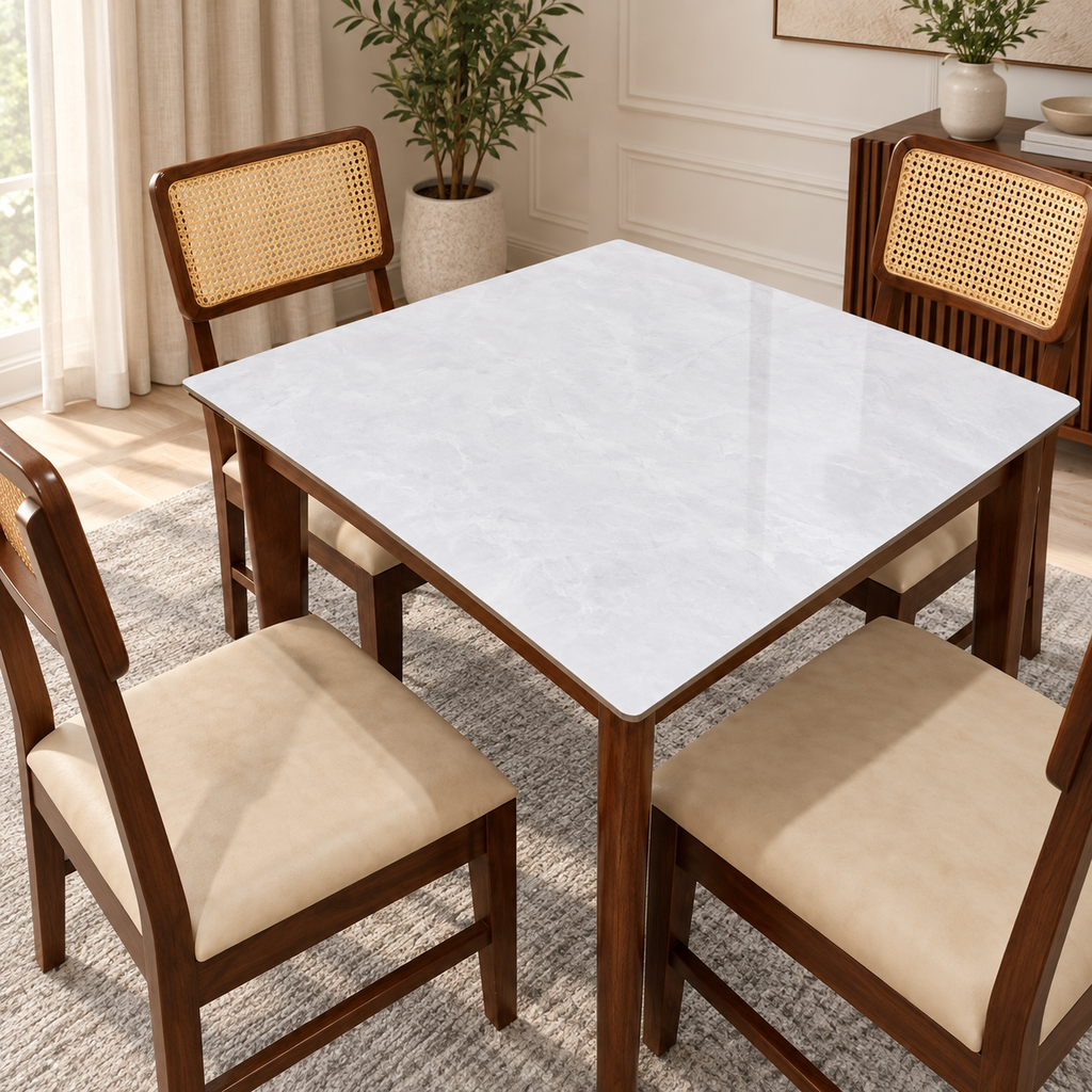 Modern Ceramic Top Dining Table -4 Seater