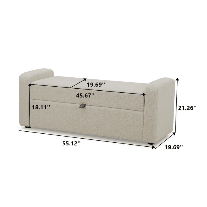 Better Homes & Gardens Springwood 55.12" Storage Bench