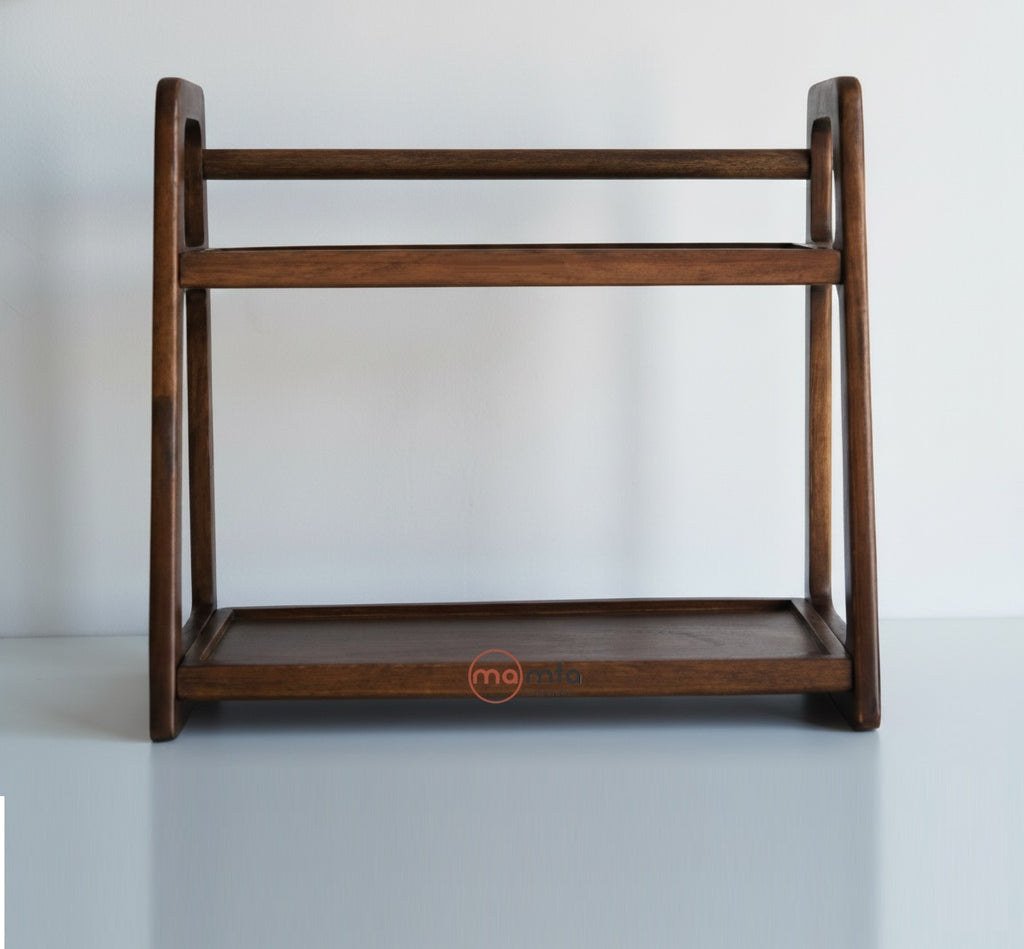Modern Solid Wood Kitchen Rack-Walnut
